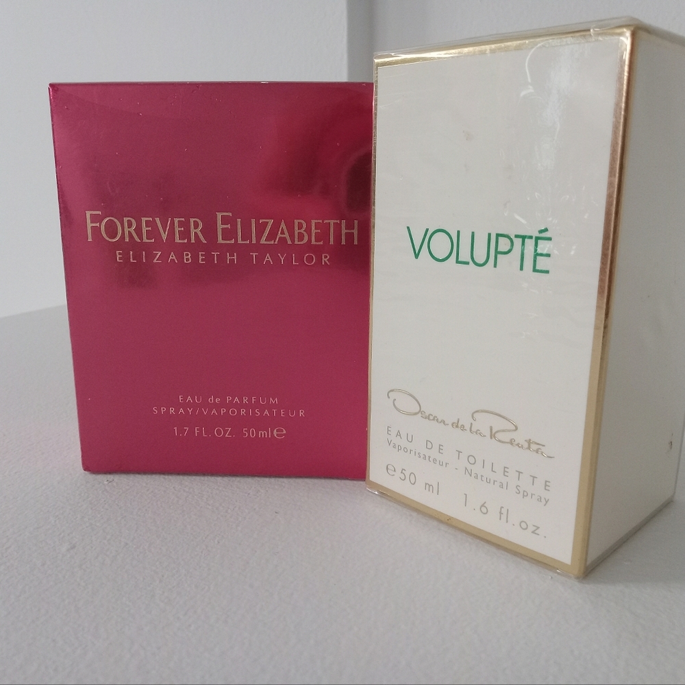 Lot of 2 FOREVER Elizabeth Eau de Parfum and VOLUPTÉ Oscar De La Renta - NEW
